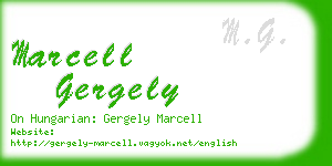 marcell gergely business card